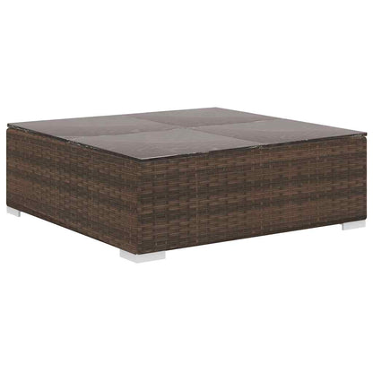41270 vidaXL 8 Piece Garden Lounge Set with Cushions Poly Rattan Brown 6