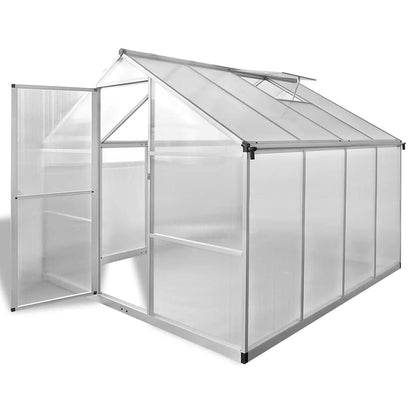 vidaXL Reinforced Aluminium Greenhouse with Base Frame 4.6 m²