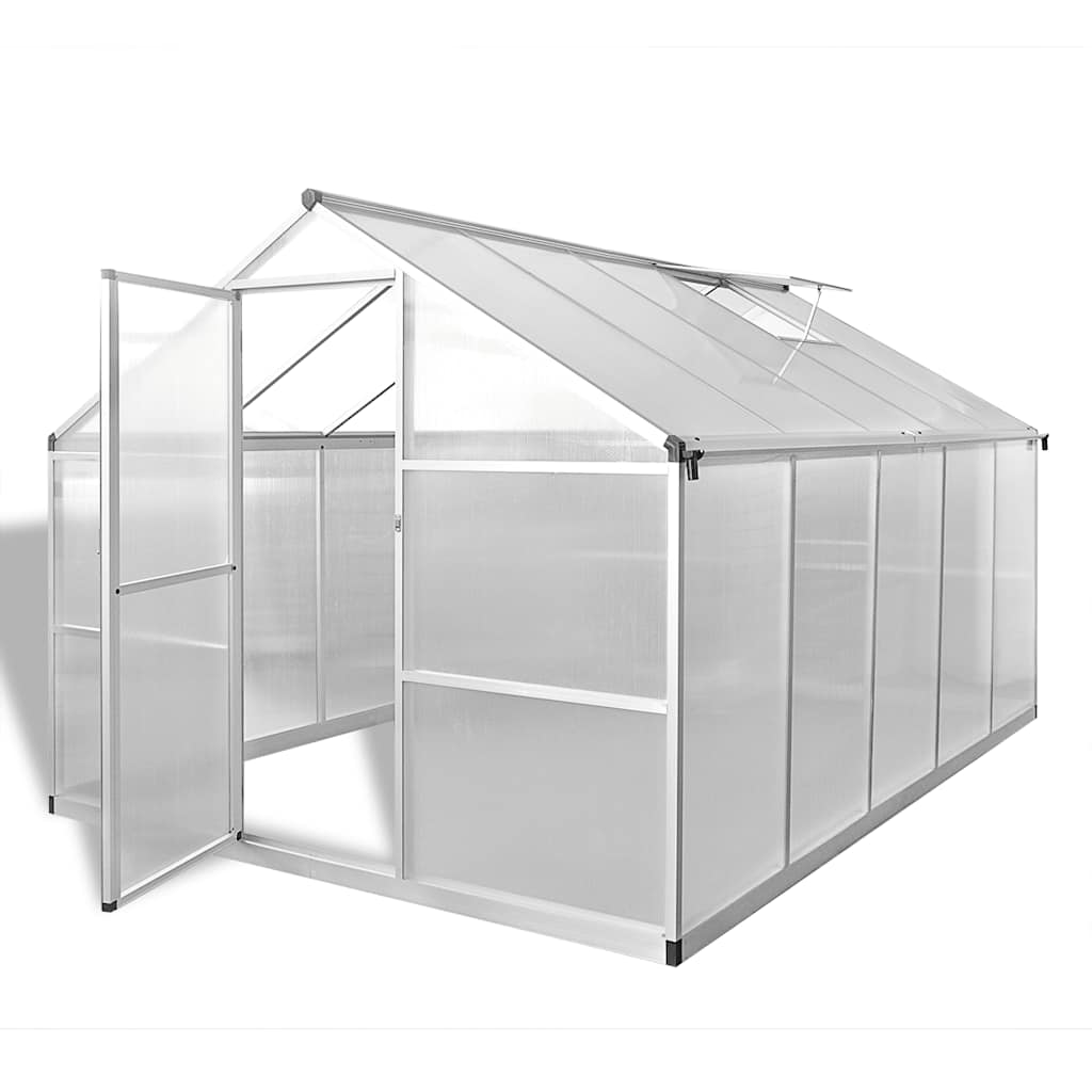 Reinforced Aluminium Greenhouse with Base Frame 4,6 m² 302 cm