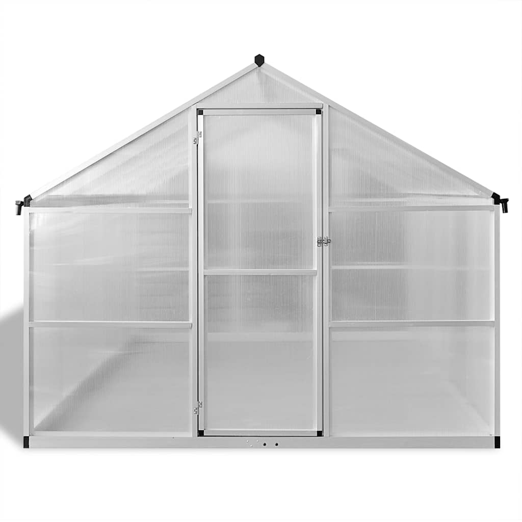 vidaXL Reinforced Aluminium Greenhouse with Base Frame 7,55 m² 3