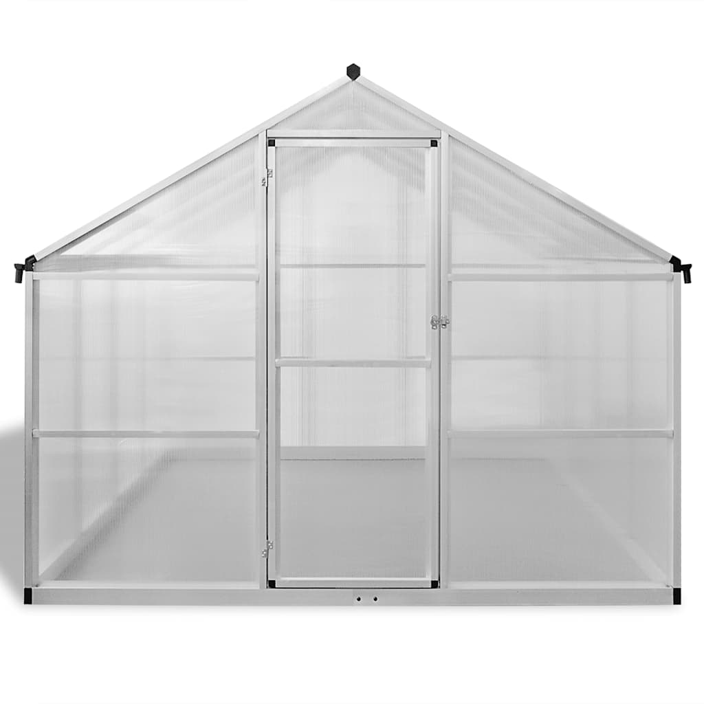 vidaXL Reinforced Aluminium Greenhouse with Base Frame 9,025 m² 3