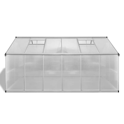 vidaXL Reinforced Aluminium Greenhouse with Base Frame 9,025 m² 4