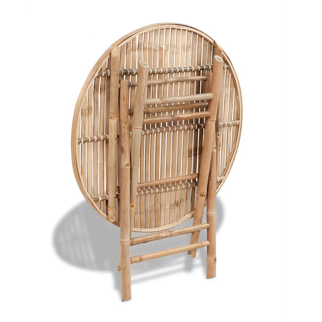 vidaXL 5 Piece Folding Outdoor Dining Set Bamboo 5