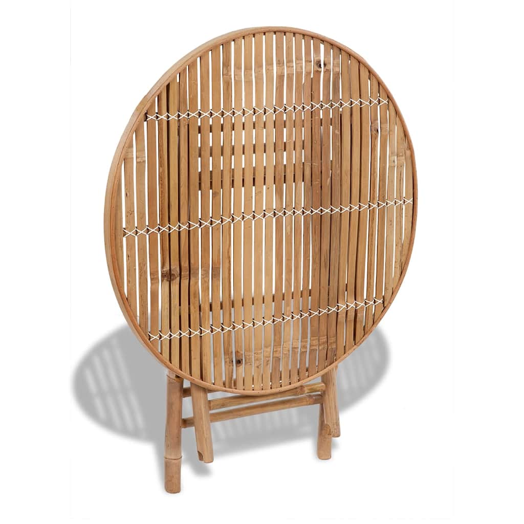vidaXL 5 Piece Folding Outdoor Dining Set Bamboo 6