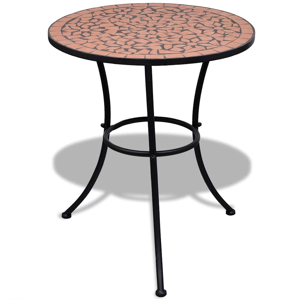Mosaic Bistro Table Ø50x70 Ceramic Terracotta 60 x 70 cm