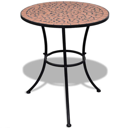 Mosaic Bistro Table Ø50x70 Ceramic Terracotta 60 x 70 cm