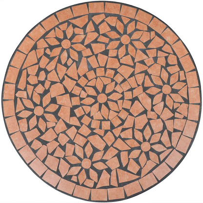 Mosaic Bistro Table Ø50x70 Ceramic Terracotta 60 x 70 cm