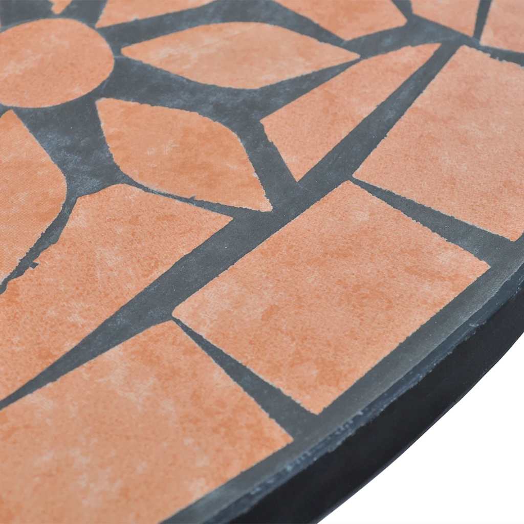 Mosaic Bistro Table Ø50x70 Ceramic Terracotta 60 x 70 cm