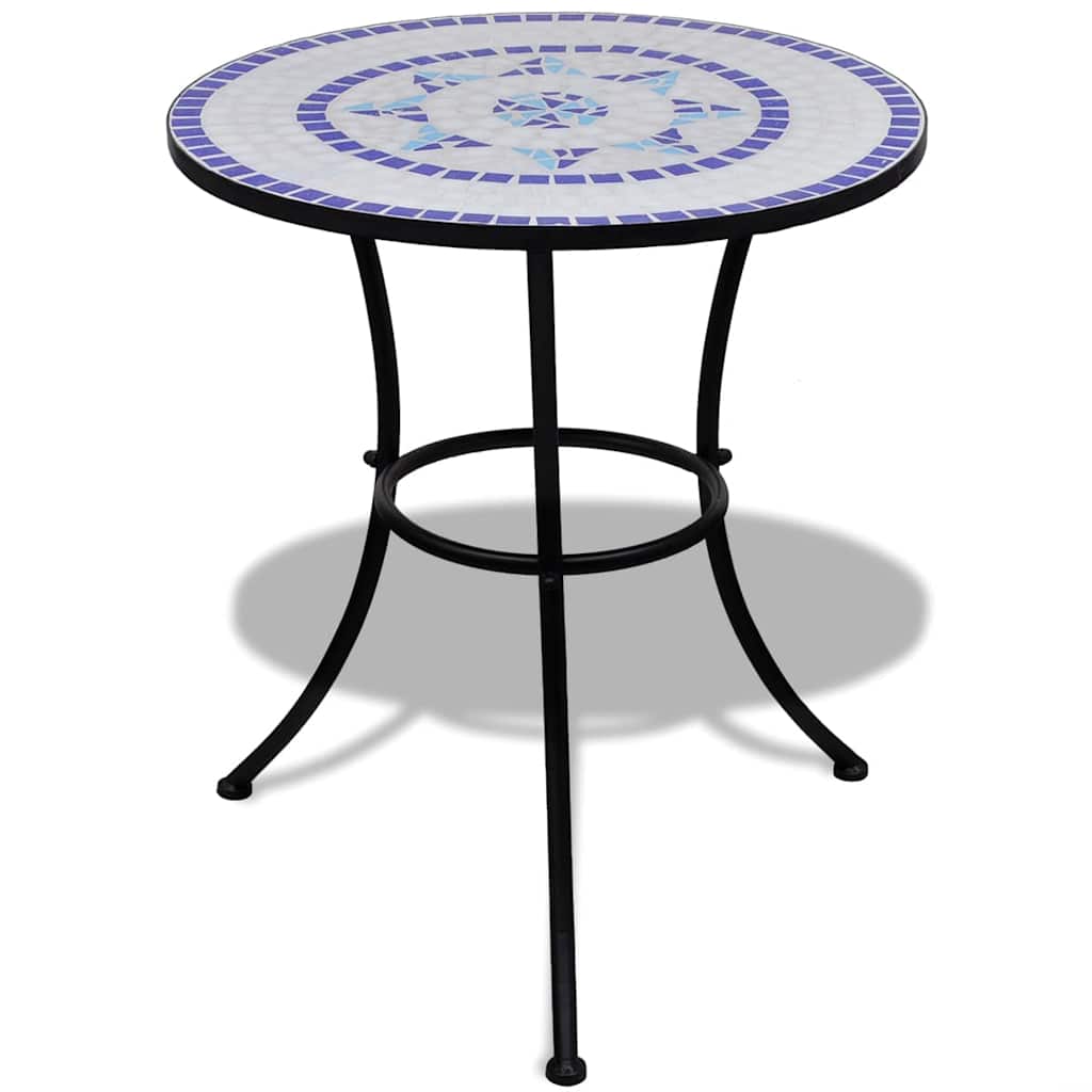 Mosaic Bistro Table Ø50x70 Ceramic Blue 60 x 70 cm