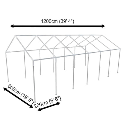 vidaXL White Party Tent 12 x 6 m 5