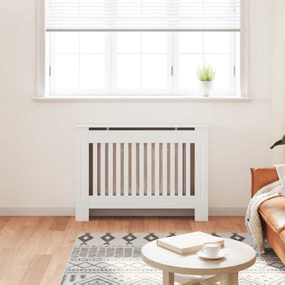 Radiator Cover 112 x 19 x 81.5 cm Engineered Wood White