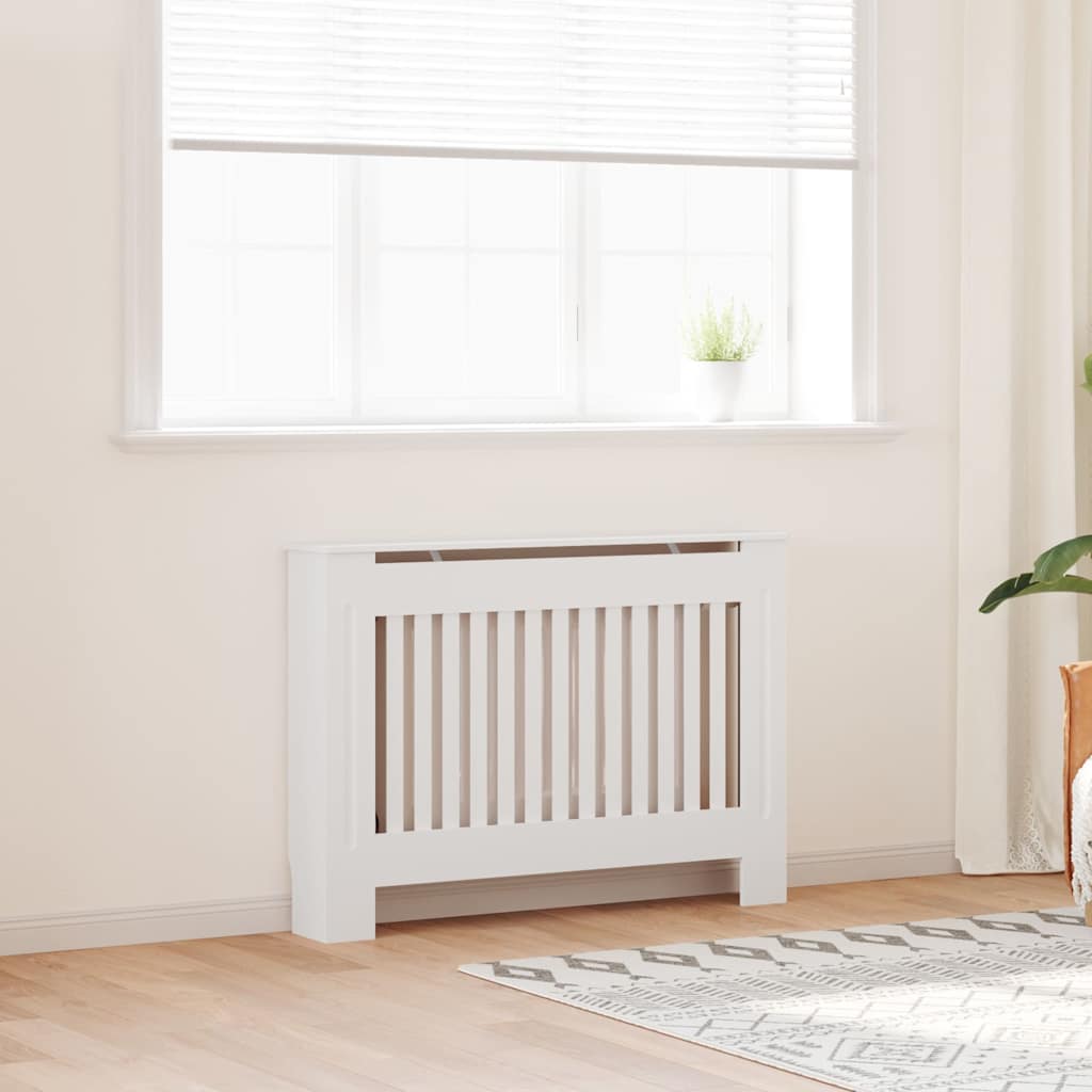 Radiator Cover 112 x 19 x 81.5 cm Engineered Wood White