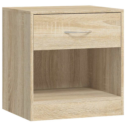 Bedside Cabinets 2 pcs with Drawer Brown