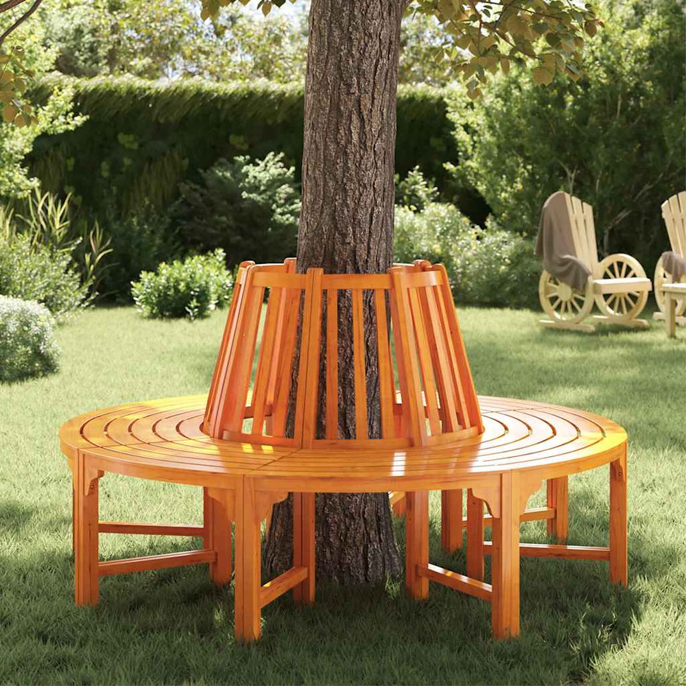 41777 vidaXL Tree Bench Ø 160 cm Wood