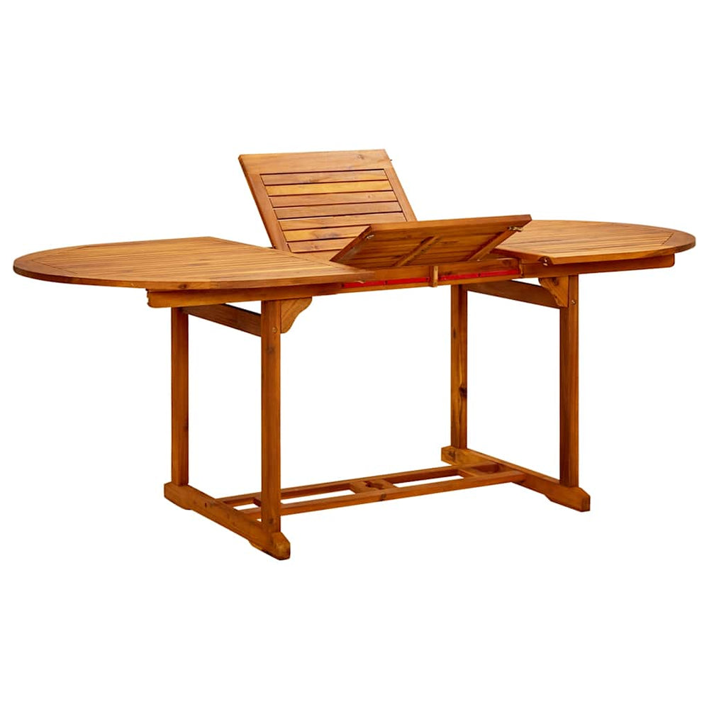 vidaXL Dining Table | Natural wood | Acacia hardwood | Large | Extendable