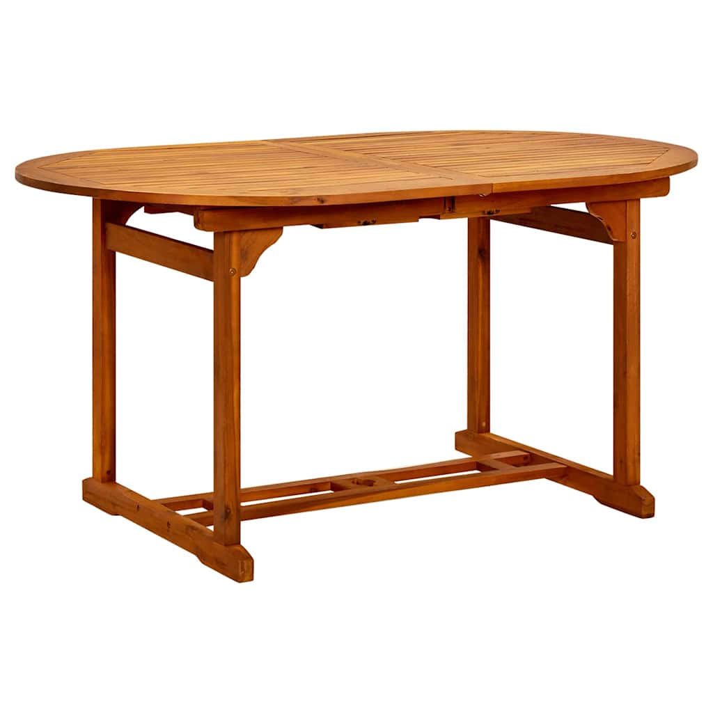 vidaXL Dining Table | Natural wood | Acacia hardwood | Large | Extendable 3