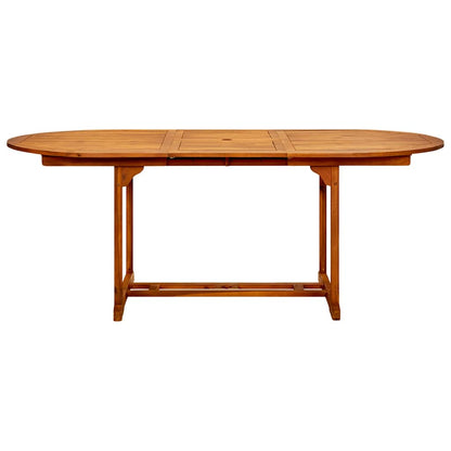 vidaXL Dining Table | Natural wood | Acacia hardwood | Large | Extendable 4