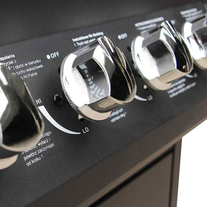 vidaXL Gas Barbecue Grill 6+1 Cooking Zone Black 4