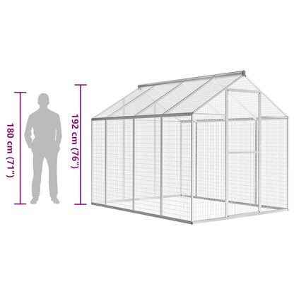 vidaXL Outdoor Aviary Aluminium 178x242x192 cm 6
