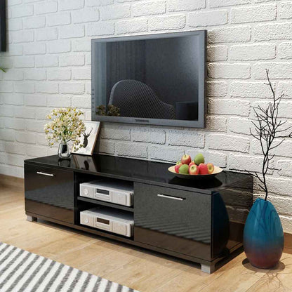 TV Cabinet 120x40,5x35 cm Engineered Wood High gloss black 120 cm