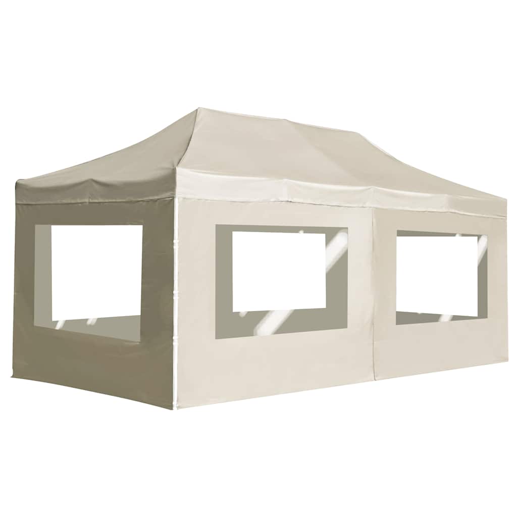 vidaXL Professional Folding Party Tent with Walls Aluminium 6x3m Cream 1