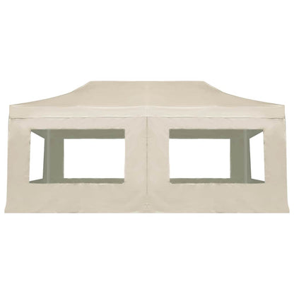Professional Folding Party Tent with Walls Aluminium Cream 6 x 3 m