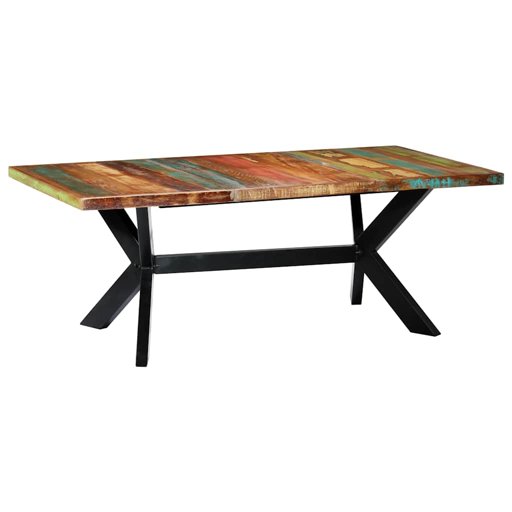 vidaXL Dining Table | Multicolour | Reclaimed Wood | 200 cm | Industrial 1
