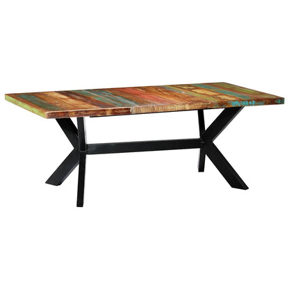 vidaXL Dining Table | Multicolour | Reclaimed Wood | 200 cm | Industrial 1