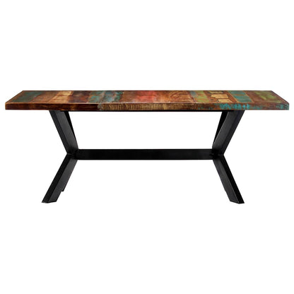 vidaXL Dining Table | Multicolour | Reclaimed Wood | 200 cm | Industrial 2