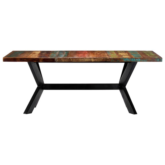 vidaXL Dining Table | Multicolour | Reclaimed Wood | 200 cm | Industrial 2