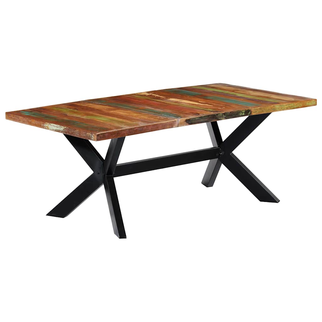vidaXL Dining Table | Multicolour | Reclaimed Wood | 200 cm | Industrial 6