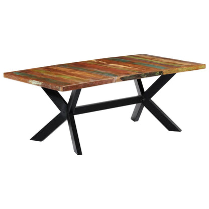 vidaXL Dining Table | Multicolour | Reclaimed Wood | 200 cm | Industrial 6