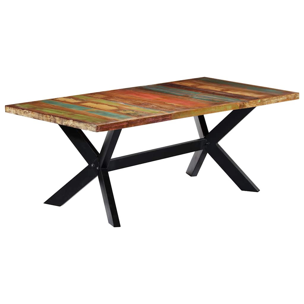 Dining Table Solid Mango Wood Height 75 cm Multicolour 200 cm 100 cm