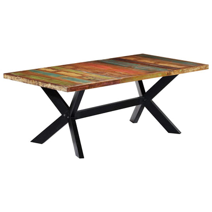 Dining Table Solid Mango Wood Height 75 cm Multicolour 200 cm 100 cm