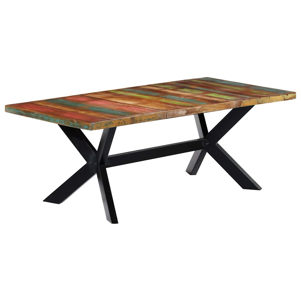 Dining Table Solid Mango Wood Height 75 cm Multicolour 200 cm 100 cm