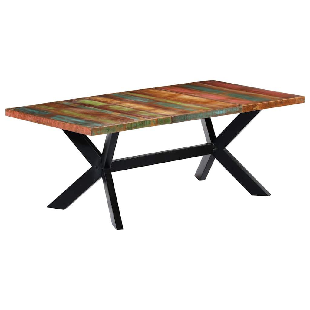 Dining Table Solid Mango Wood Height 75 cm Multicolour 200 cm 100 cm