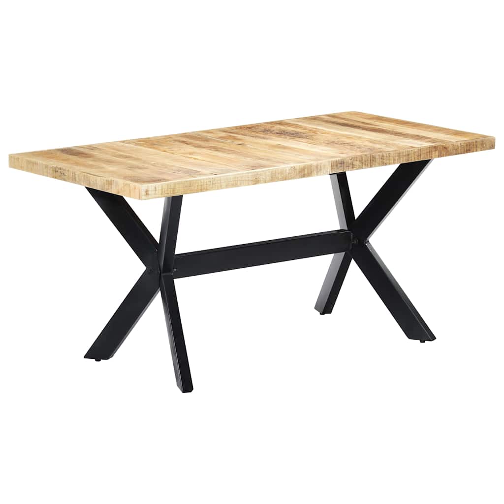 Dining Table Solid Mango Wood Height 75 cm Light brown 160 cm 80 cm