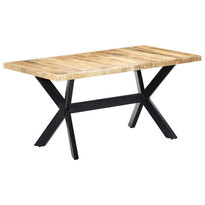 Dining Table Solid Mango Wood Height 75 cm Light brown 160 cm 80 cm
