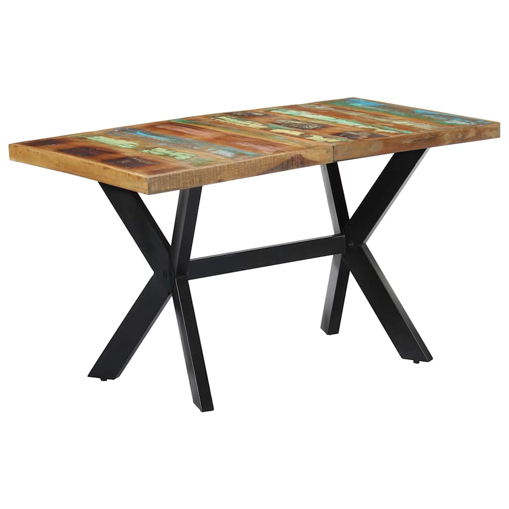 Dining Table Solid Mango Wood Height 75 cm Multicolour 140 cm 70 cm