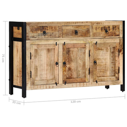 vidaXL Sideboard 120x35x76 cm Solid Mango Wood