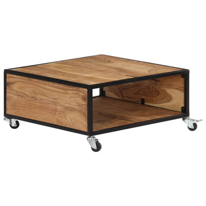 vidaXL Coffee Table 70x70x32 cm Solid Acacia Wood