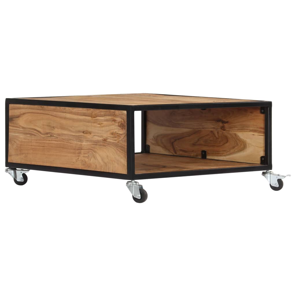 vidaXL Coffee Table 70x70x32 cm Solid Acacia Wood