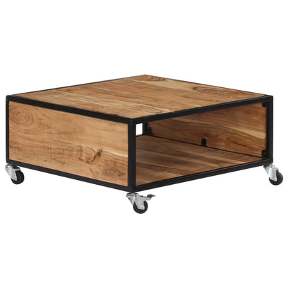 vidaXL Coffee Table 70x70x32 cm Solid Acacia Wood