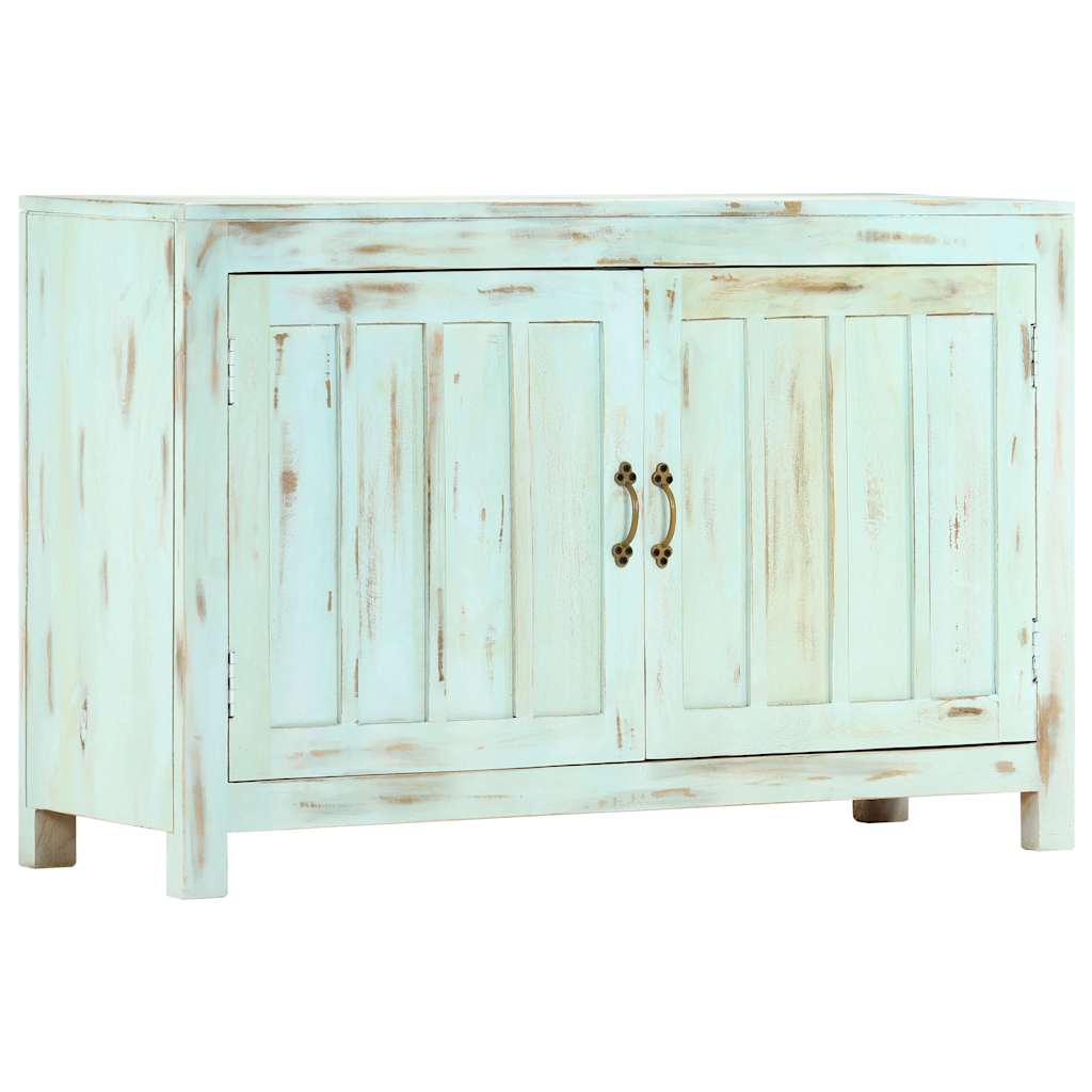 vidaXL Sideboard Light Blue 110x35x70 cm Solid Mango Wood 1