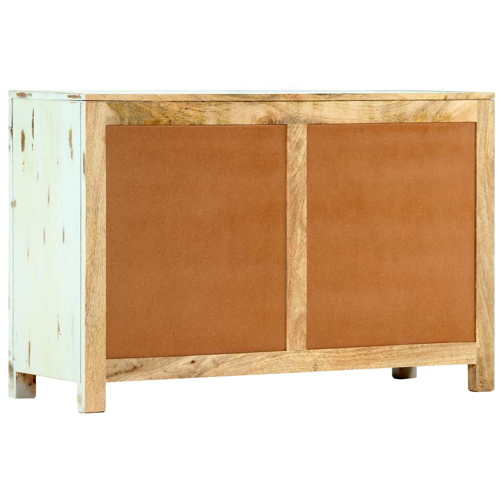 vidaXL Sideboard Light Blue 110x35x70 cm Solid Mango Wood 4