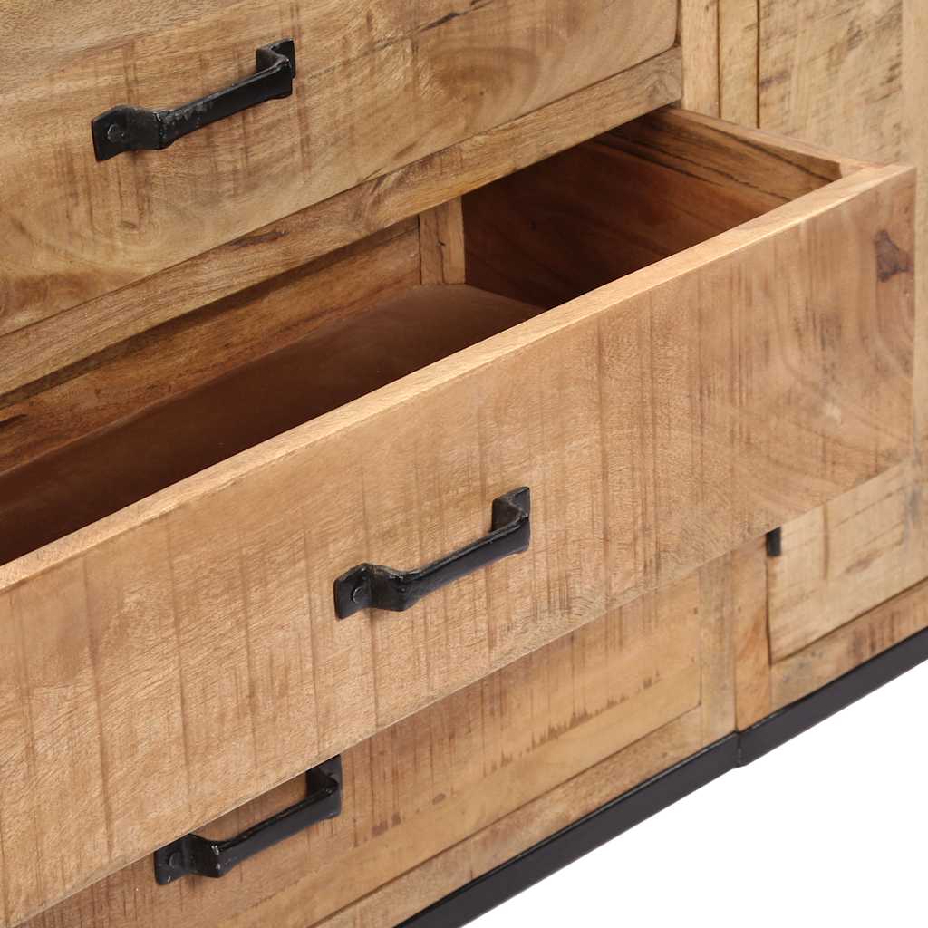 vidaXL Sideboard 140x35x75 cm Solid Mango Wood 5