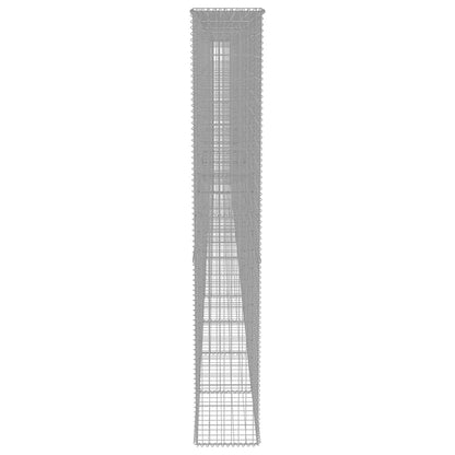 vidaXL Gabion Wall with Covers Galvanised Steel 900x50x200 cm 4