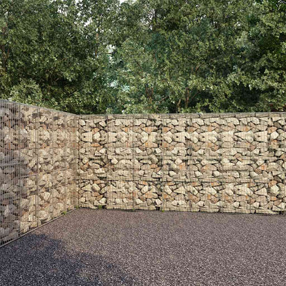 vidaXL Gabion Wall with Covers Galvanised Steel 900x50x200 cm 1