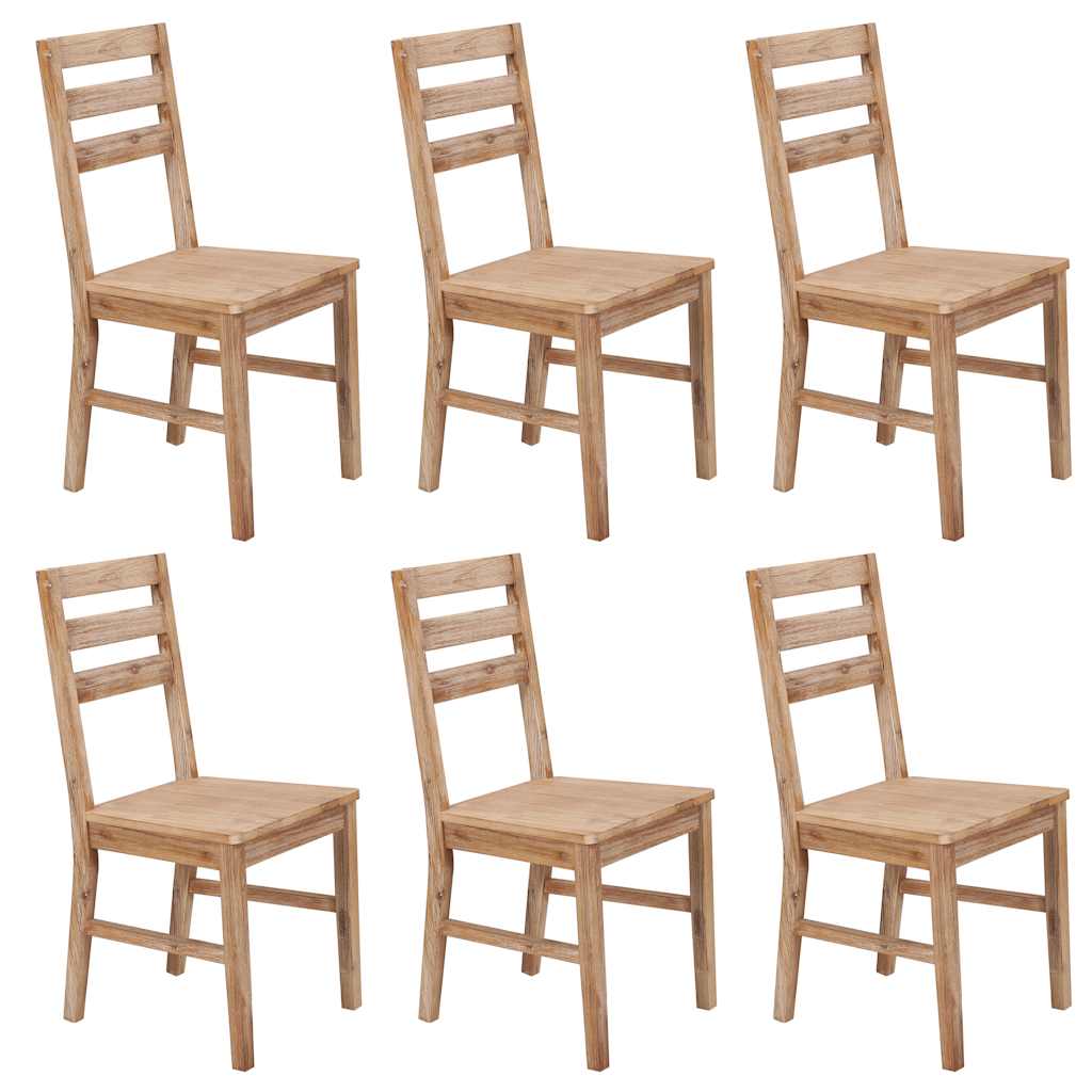 Dining Chairs Solid Acacia Wood 6