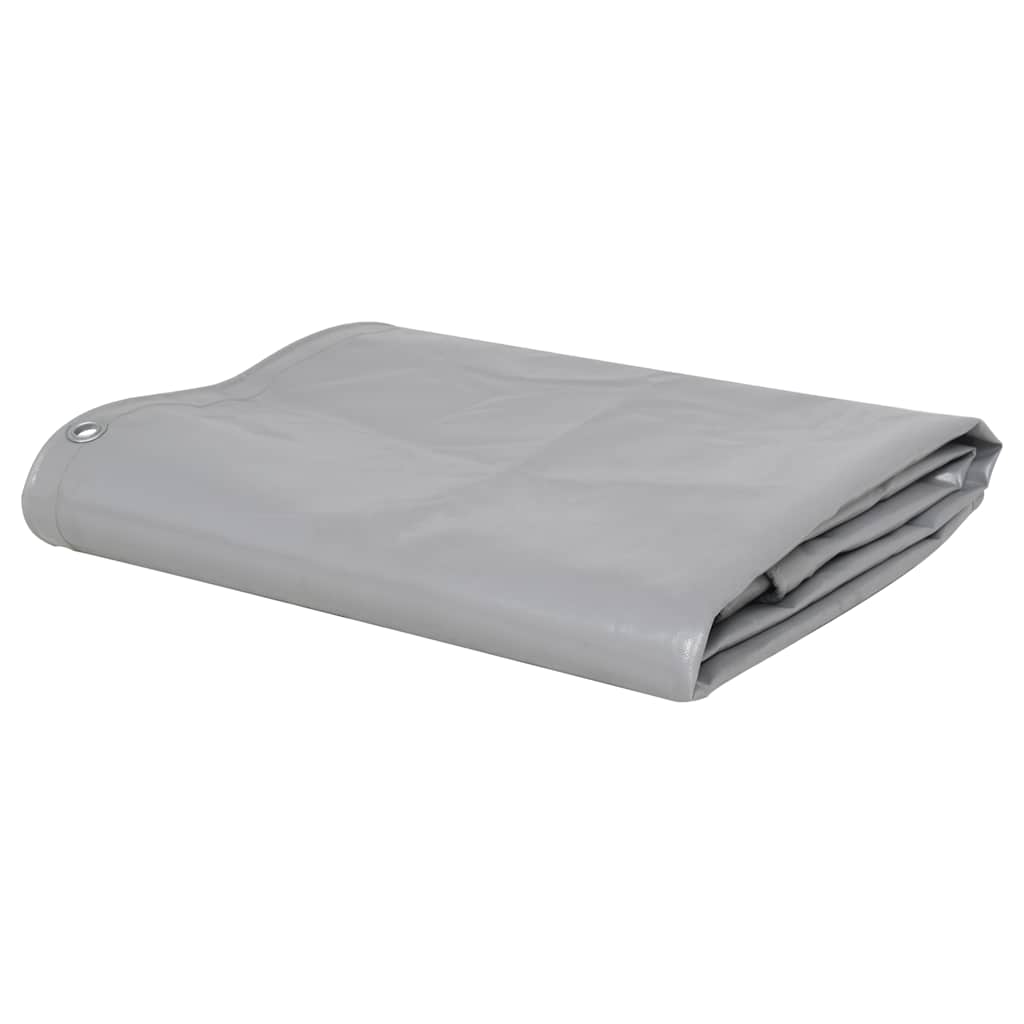vidaXL Tarpaulin 650 g/m² with Eyelets Grey